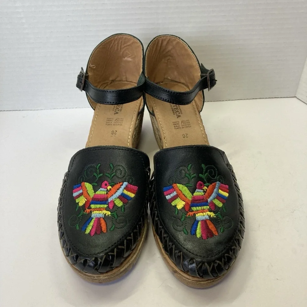 Artesanias Azteca‎ Mexican Wedge Size 9 US/26 MX Boho- Hippie Huarache Mexicano